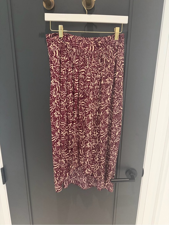 ba&sh Dresses & Skirts - ba&sh Wine and Cream Abstract Print Maxi Skirt